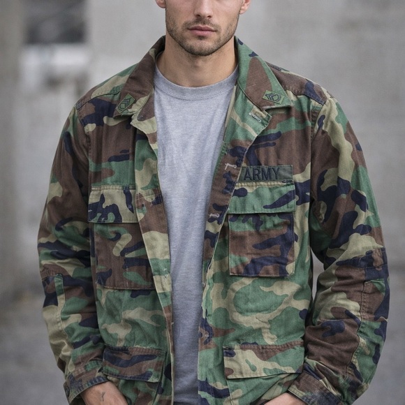 U.S. Army Other - 90s US Army Tactical Combat Woodland BDU Streetwear Jacket Sergeant Rakkasans XL